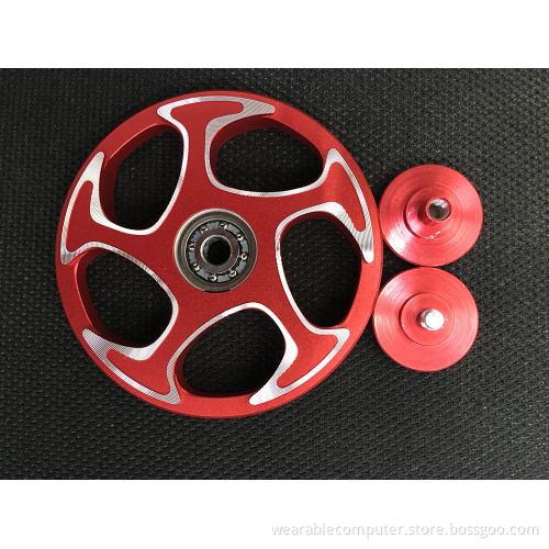 High speed 360 degree rotation fidget hand spinner metal round wheel fidget tri spinner wind finger gyro toys